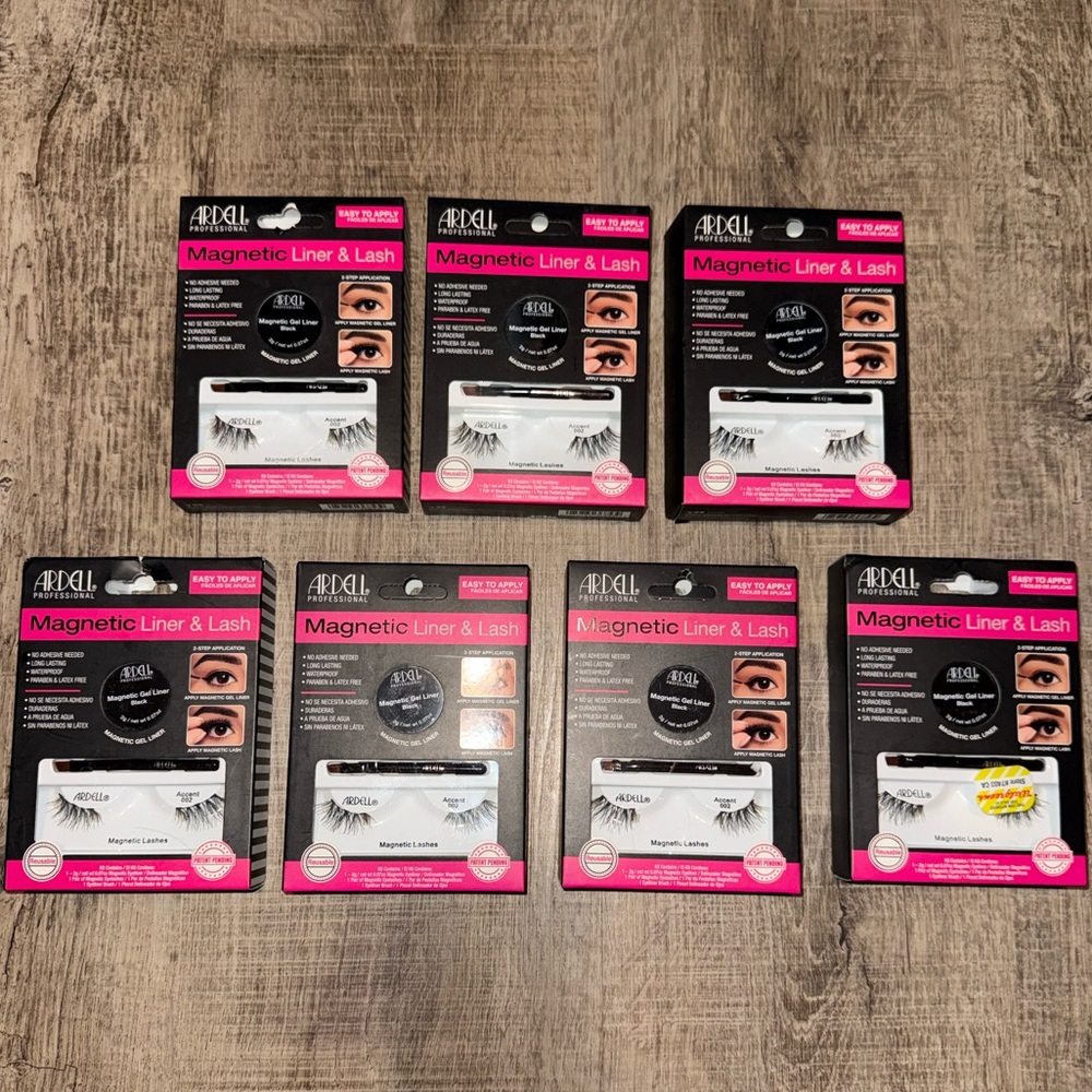 Ardell Magnetic Liner & Lash Accent 002 (7 Pack Bundle)
